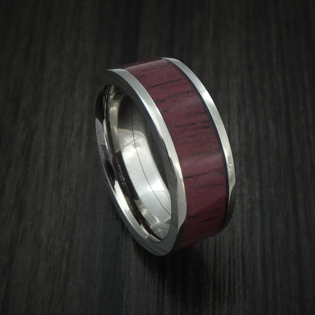 Diamond Wooden Titanium Wedding Ring From Hawaii Titanium Rings® - Hawaii  Titanium Rings®